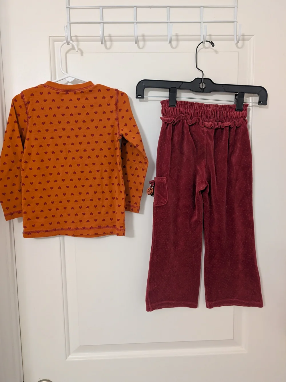 Vintage 2006 Gymboree Harvest Leaves 2pc Velour Pants Top Set Girls 4